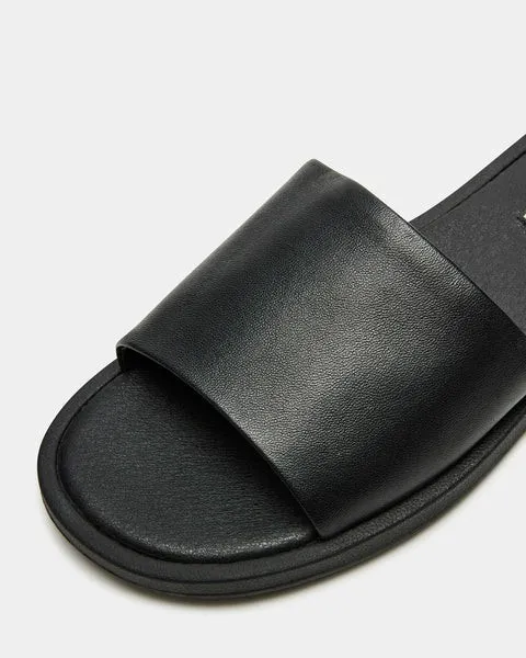 Women KAYA BLACK LEATHER Black Leather Steve Madden Sandals Women KAYA BLACK LEATHER Black Leather Steve Madden Sandals