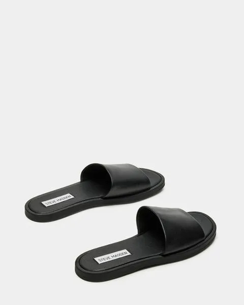 Women KAYA BLACK LEATHER Black Leather Steve Madden Sandals Women KAYA BLACK LEATHER Black Leather Steve Madden Sandals