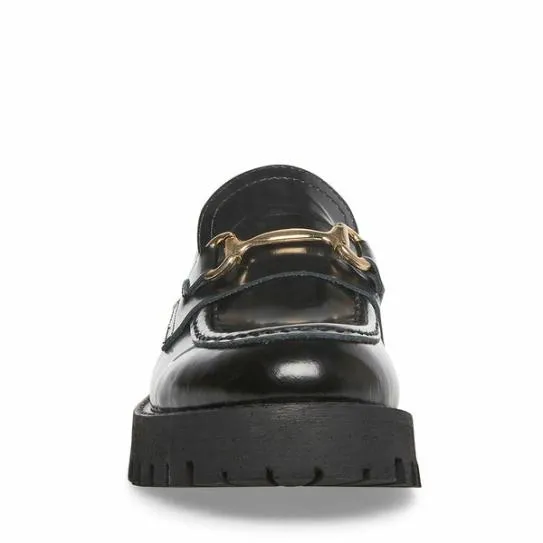 WomenKids039 LANDO BLACK LEATHER Black Leather Steve Madden Loafers and Flats WomenKids039 LANDO BLACK LEATHER Black Leather Steve Madden Loafers and Flats