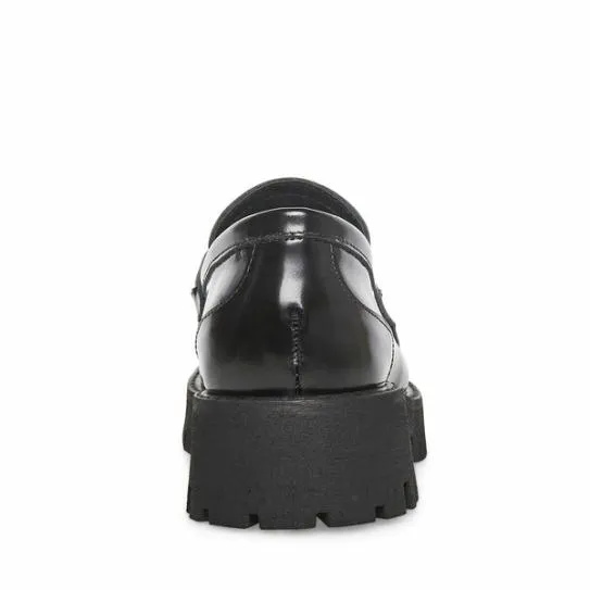 WomenKids039 LANDO BLACK LEATHER Black Leather Steve Madden Loafers and Flats WomenKids039 LANDO BLACK LEATHER Black Leather Steve Madden Loafers and Flats