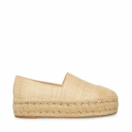 Women KITT NATURAL RAFFIA Natural Raffia Steve Madden Loafers and Flats