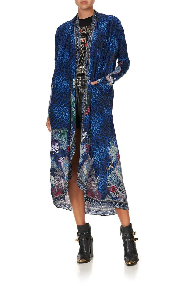 Women Knitwear Camilla Long Casual Jacket With Pockets Camden Moon