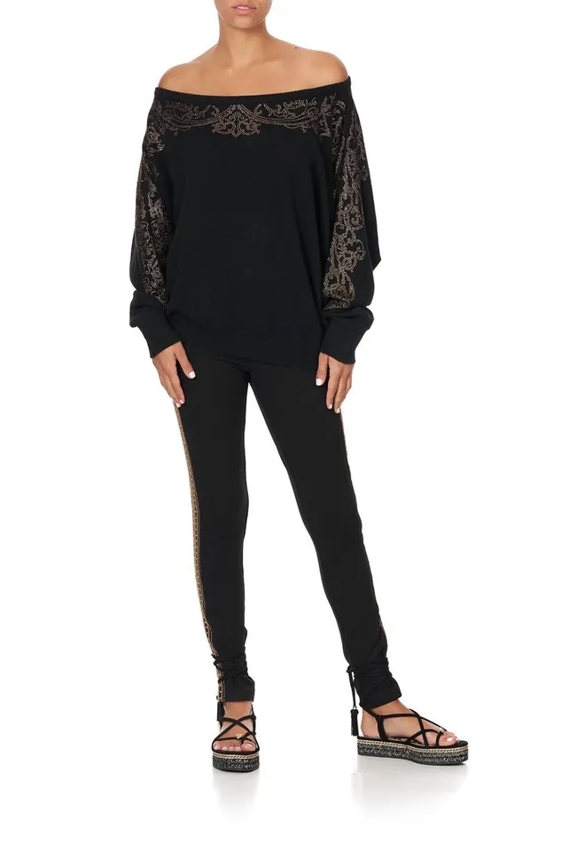 Women Knitwear Camilla Off The Shoulder Dolman Knit Jumper Studio 54
