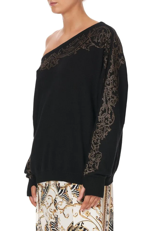 Women Knitwear Camilla Off The Shoulder Dolman Knit Jumper Studio 54
