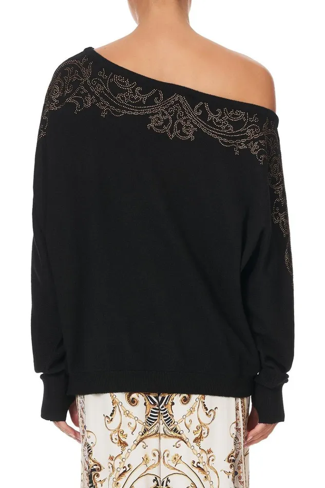 Women Knitwear Camilla Off The Shoulder Dolman Knit Jumper Studio 54