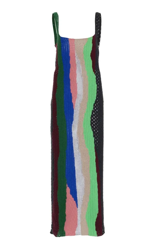 Women Knitwear Gabriela Hearst Arben Crochet Dress In Multi Cashmere