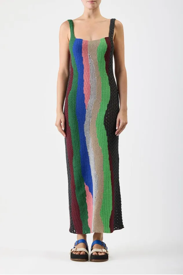 Women Knitwear Gabriela Hearst Arben Crochet Dress In Multi Cashmere