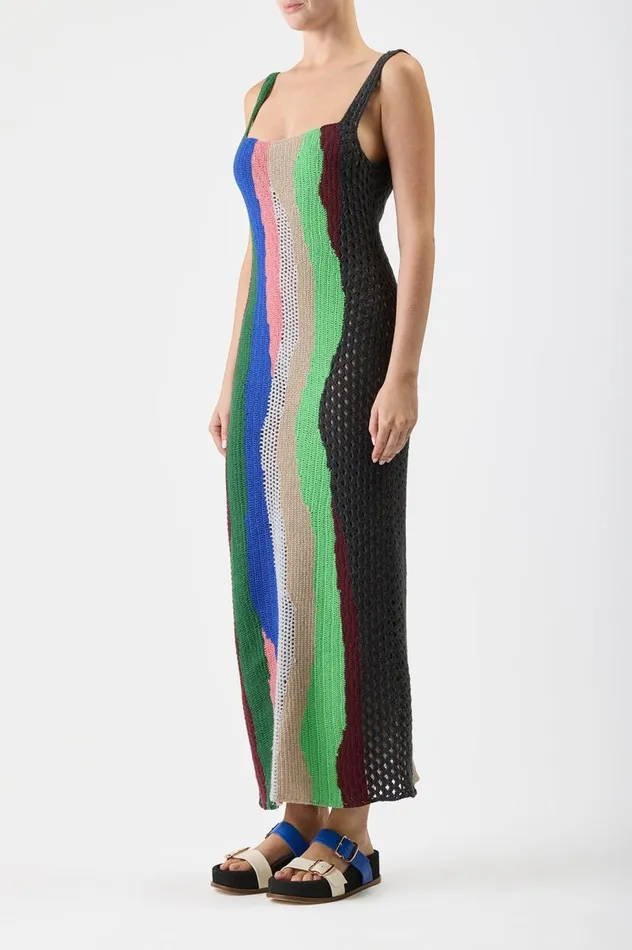 Women Knitwear Gabriela Hearst Arben Crochet Dress In Multi Cashmere