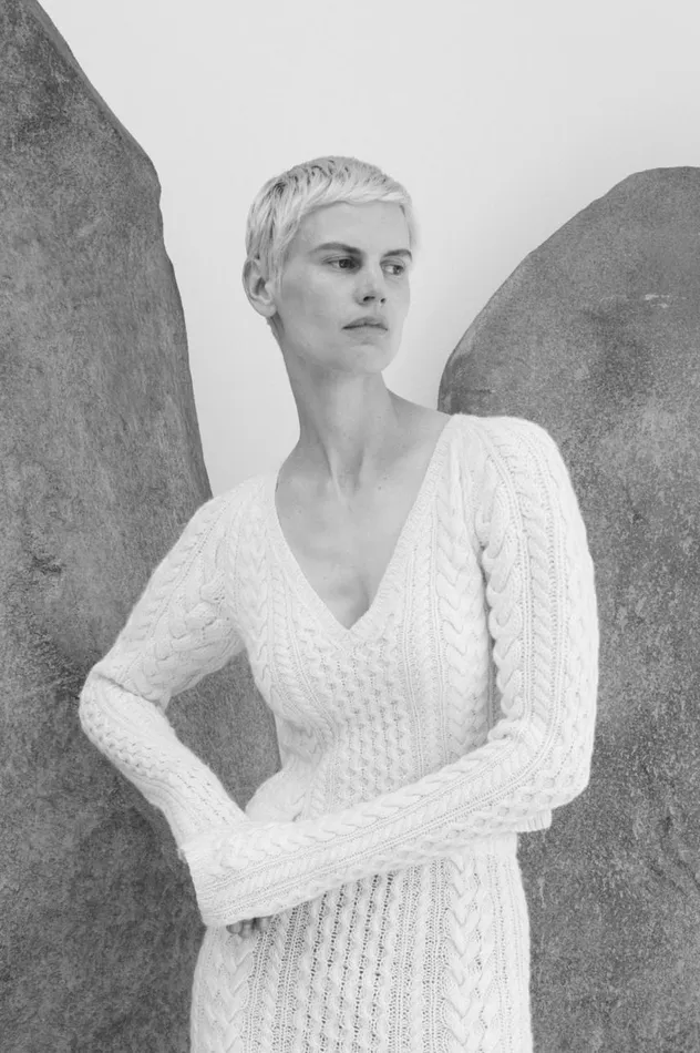 Women Knitwear Gabriela Hearst Arwel Knit Sweater In Ivory Cashmere