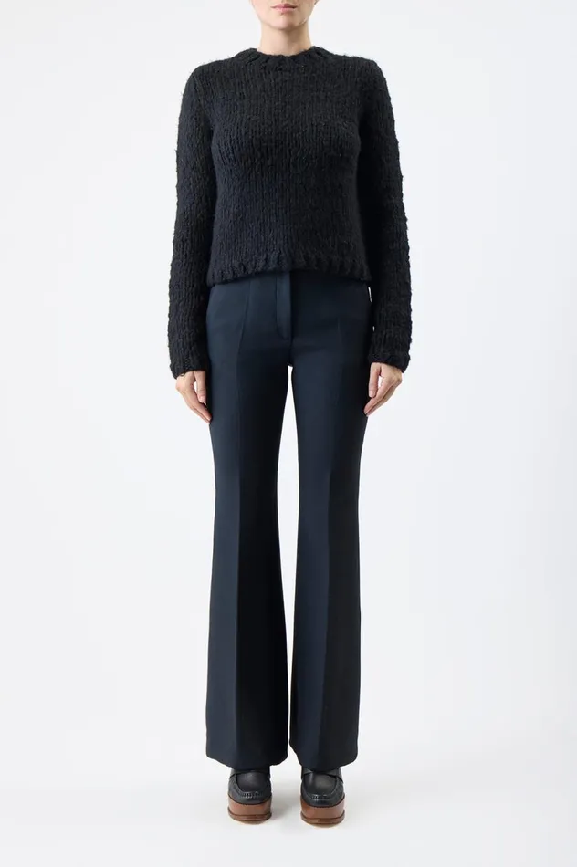 Women Knitwear Gabriela Hearst Dalton Knit Sweater In Black Welfat Cashmere