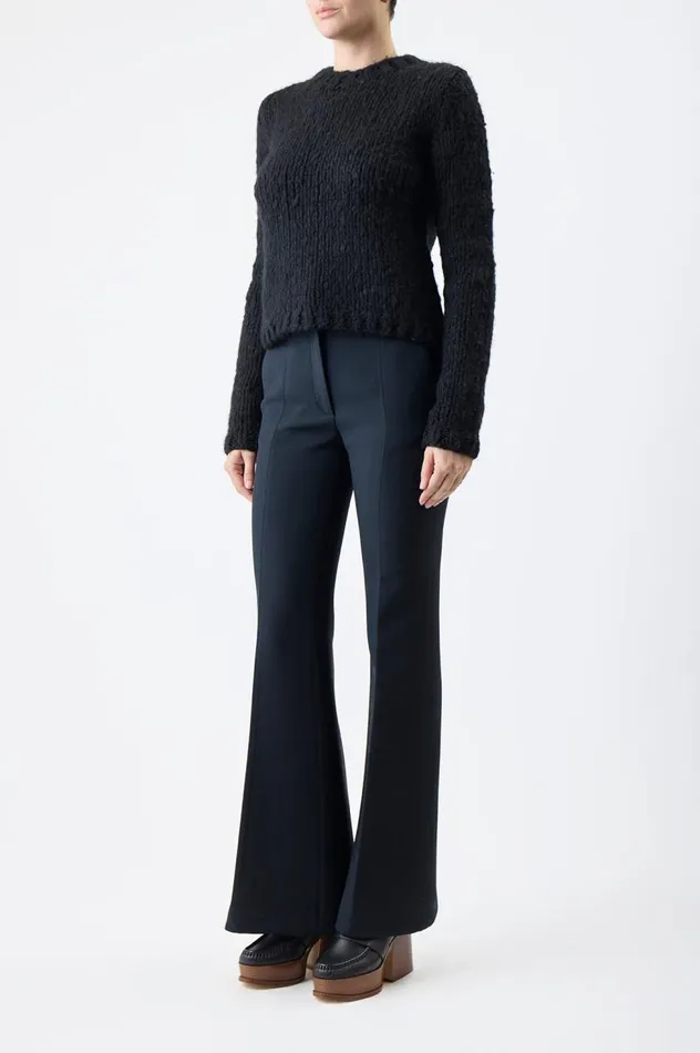 Women Knitwear Gabriela Hearst Dalton Knit Sweater In Black Welfat Cashmere
