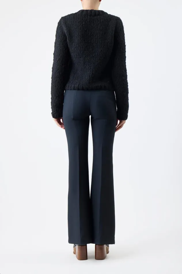 Women Knitwear Gabriela Hearst Dalton Knit Sweater In Black Welfat Cashmere