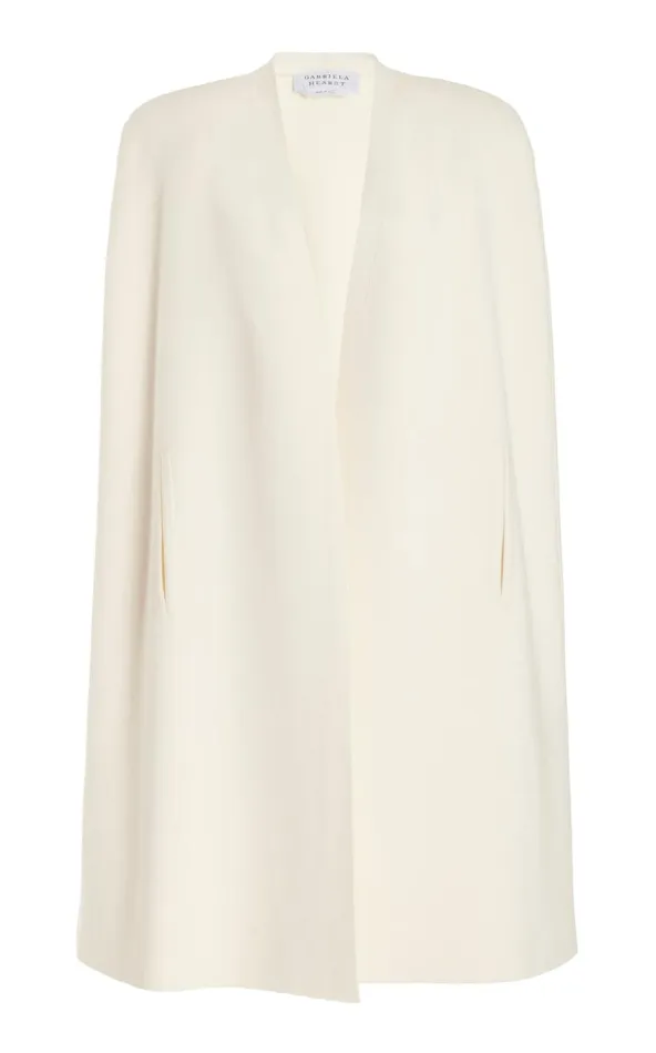Women Knitwear Gabriela Hearst Eoin Knit Poncho In Ivory Wool