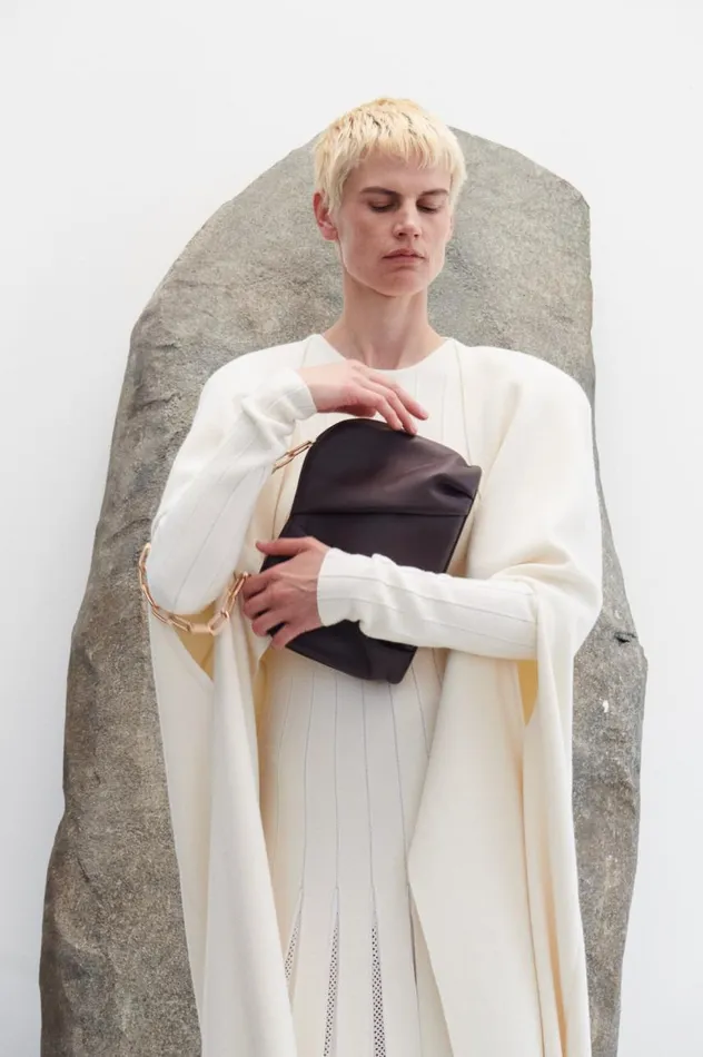 Women Knitwear Gabriela Hearst Eoin Knit Poncho In Ivory Wool