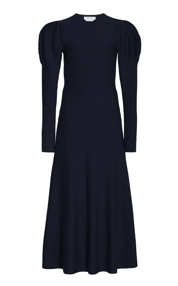 Women Knitwear Gabriela Hearst Hannah Knit Dress In Dark Navy Merino Wool Cashmere
