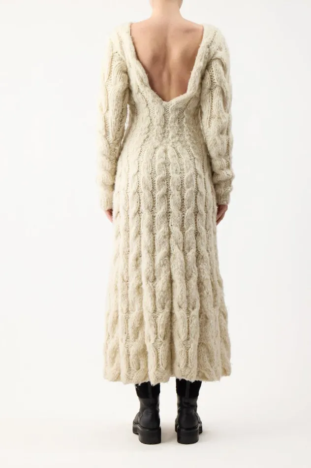 Women Knitwear Gabriela Hearst Poppy Knit Dress In Ivory Welfat Cashmere