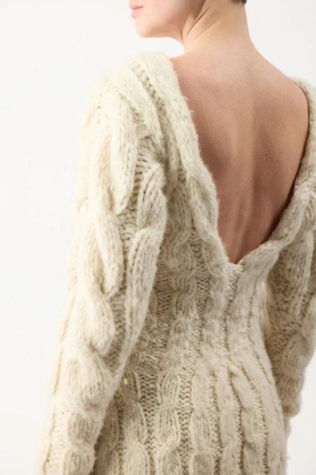 Women Knitwear Gabriela Hearst Poppy Knit Dress In Ivory Welfat Cashmere