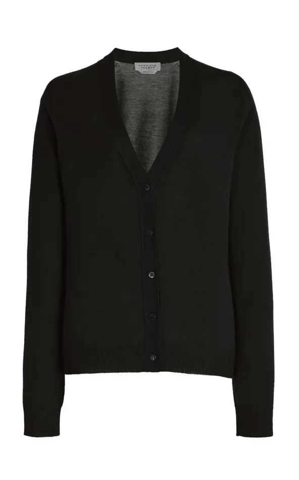 Women Knitwear Gabriela Hearst Tori Knit Cardigan In Black Cashmere Silk