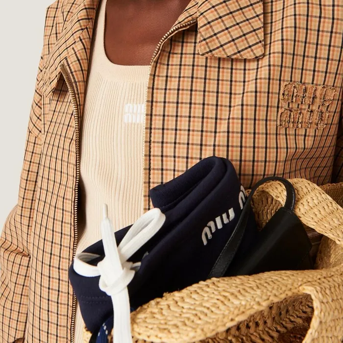 Women Knitwear Miu Miu Cotton Dress Limestone Women Knitwear Miu Miu Cotton Dress Limestone
