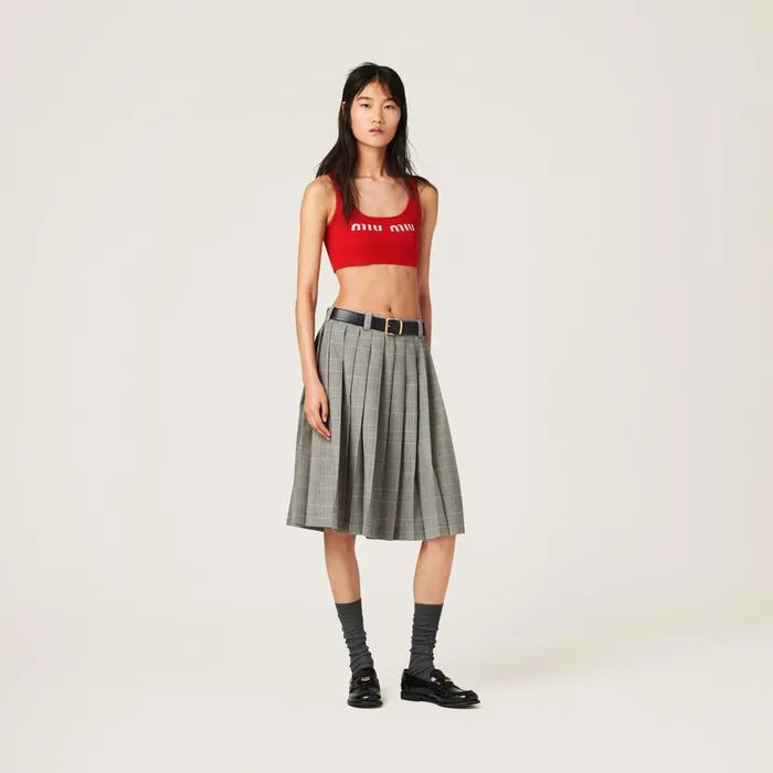 Women Knitwear Miu Miu Viscose Top Red Women Knitwear Miu Miu Viscose Top Red