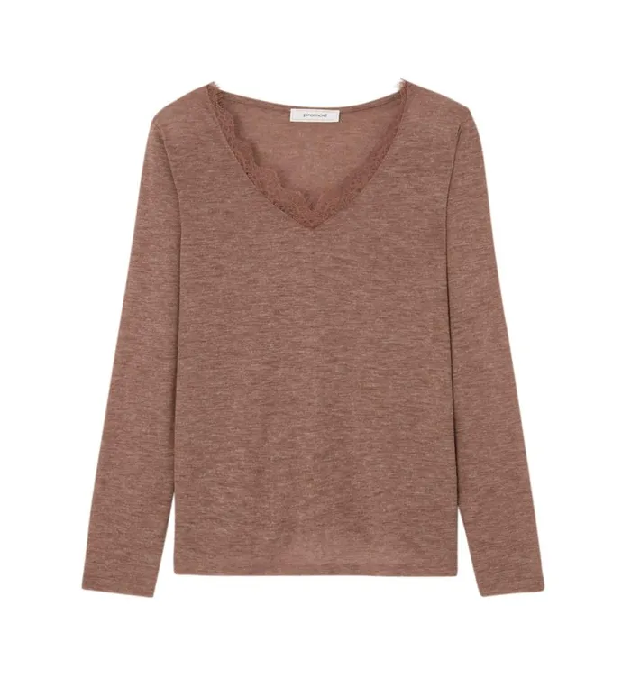 Women Lace Detail Top 8211 Cognac Promod Tops Women Lace Detail Top 8211 Cognac Promod Tops