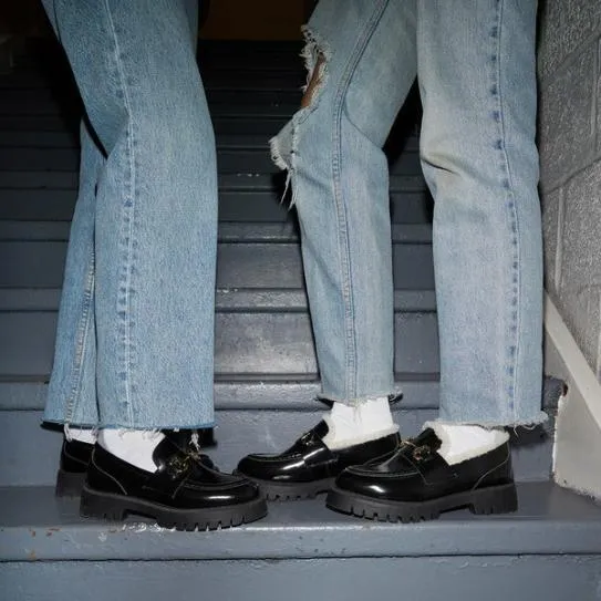 Women LANDO FUR BLACK LEATHER Black Leather Steve Madden Loafers and Flats Women LANDO FUR BLACK LEATHER Black Leather Steve Madden Loafers and Flats