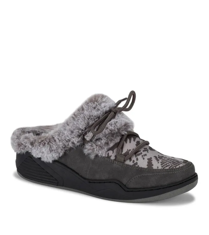 Women Landon Clog Slipper Dark Grey Zebra Baretraps Clogs and Mules