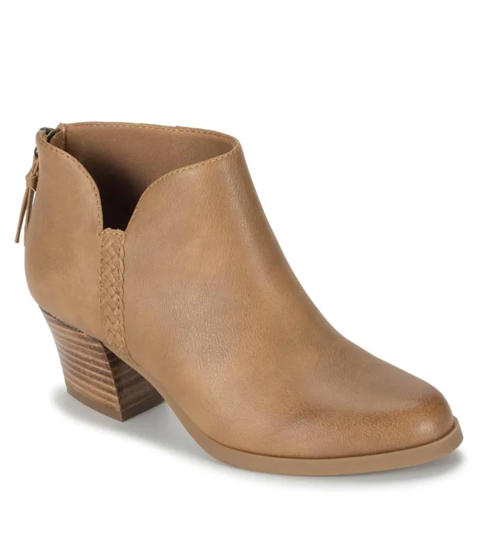 Women Lauryn Block Heel Ankle Bootie Salted Caramel Baretraps Booties