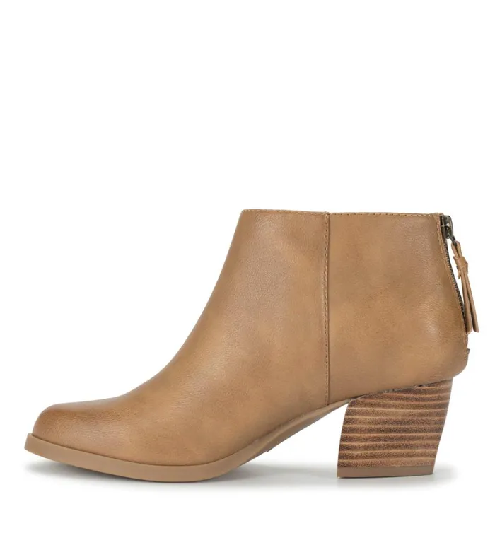 Women Lauryn Block Heel Ankle Bootie Salted Caramel Baretraps Booties