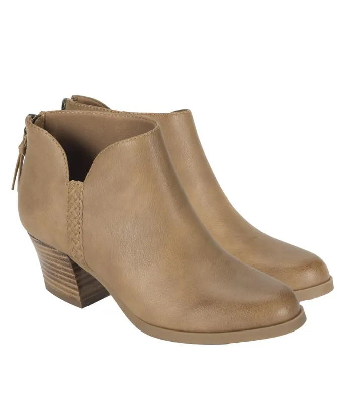 Women Lauryn Block Heel Ankle Bootie Salted Caramel Baretraps Booties