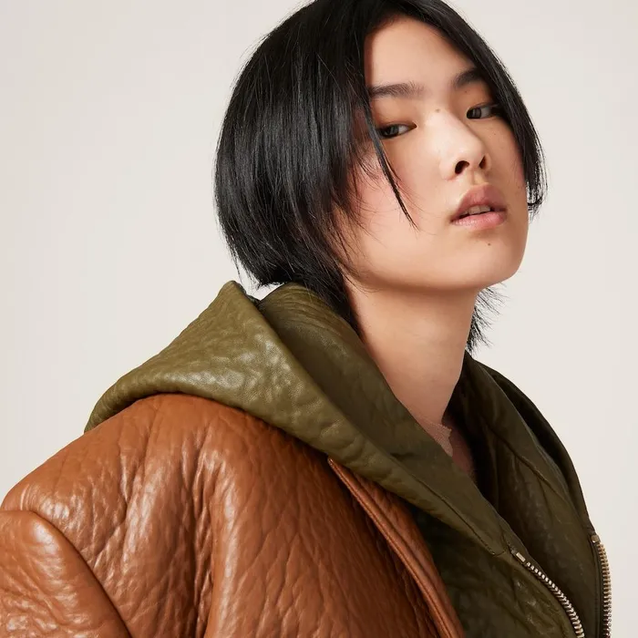 Women Leather Miu Miu Nappa Leather Jacket Cognac Women Leather Miu Miu Nappa Leather Jacket Cognac