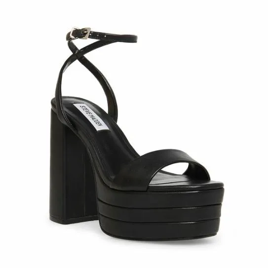 Women LIA BLACK Black Steve Madden Heels Women LIA BLACK Black Steve Madden Heels