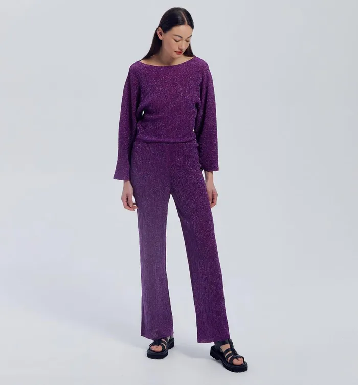 Women Lightweight Glitzy Jumper 8211 Violet Promod Jumpers And Cardigans Women Lightweight Glitzy Jumper 8211 Violet Promod Jumpers And Cardigans