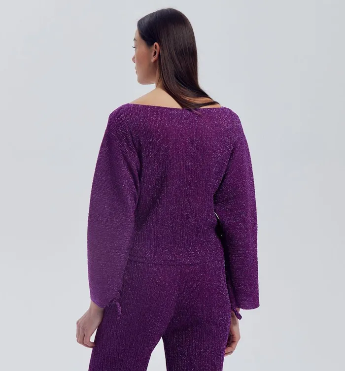 Women Lightweight Glitzy Jumper 8211 Violet Promod Jumpers And Cardigans Women Lightweight Glitzy Jumper 8211 Violet Promod Jumpers And Cardigans