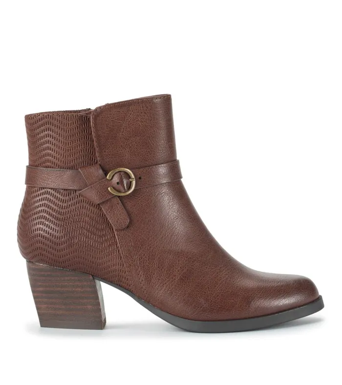 Women Linda Block Heel Bootie Oak Baretraps Booties