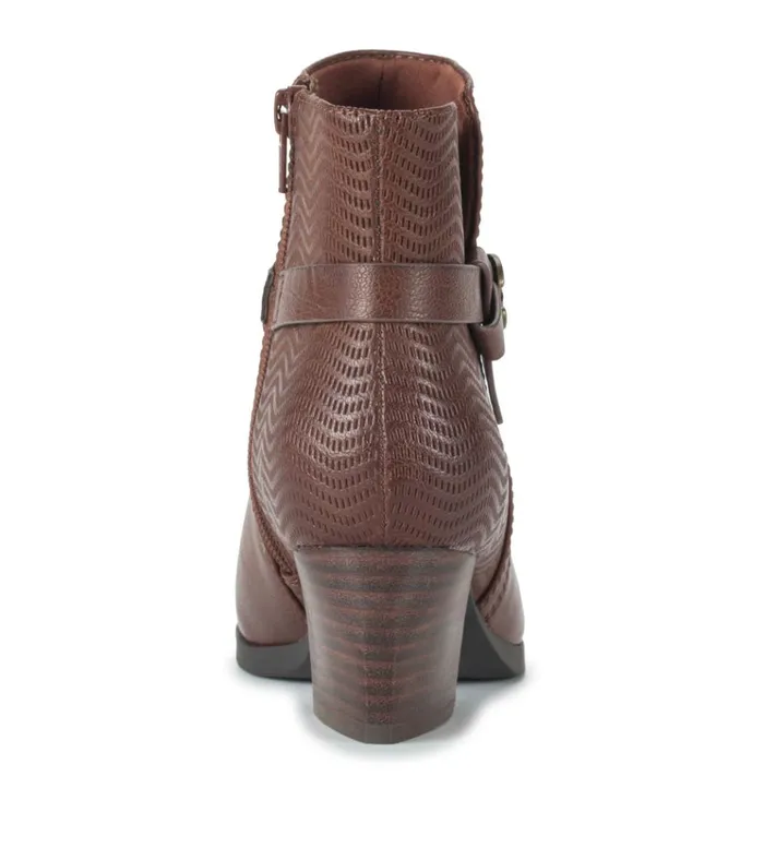 Women Linda Block Heel Bootie Oak Baretraps Booties