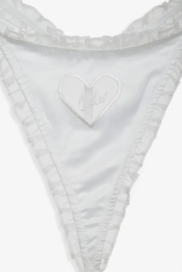 Women Lingerie For Love and Lemons Bridal Thong Panty Set White