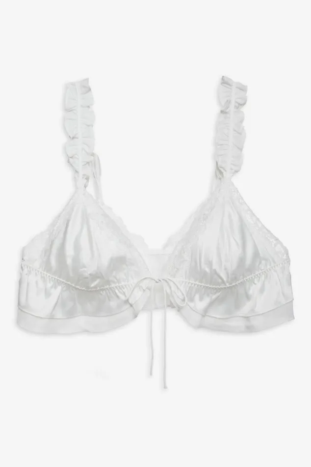 Women Lingerie For Love and Lemons Butterfly Lace Ruffle Bralette White Women Lingerie For Love and Lemons Butterfly Lace Ruffle Bralette White