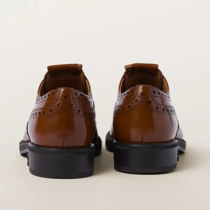 Women Loafers And LaceUps Miu Miu Church039s X Miu Miu Brushed Leather Oxford Brogue Shoes Tobacco Women Loafers And LaceUps Miu Miu Church039s X Miu Miu Brushed Leather Oxford Brogue Shoes Tobacco