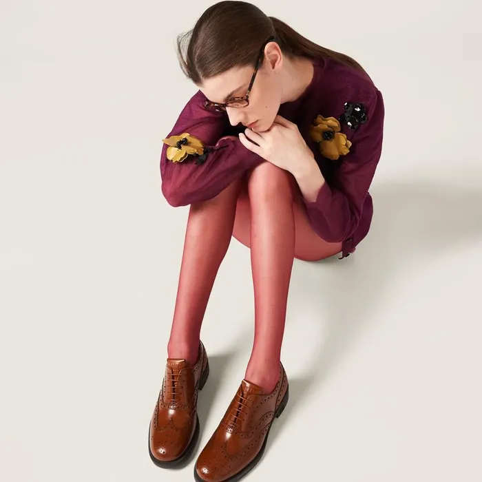 Women Loafers And LaceUps Miu Miu Church039s X Miu Miu Brushed Leather Oxford Brogue Shoes Tobacco Women Loafers And LaceUps Miu Miu Church039s X Miu Miu Brushed Leather Oxford Brogue Shoes Tobacco