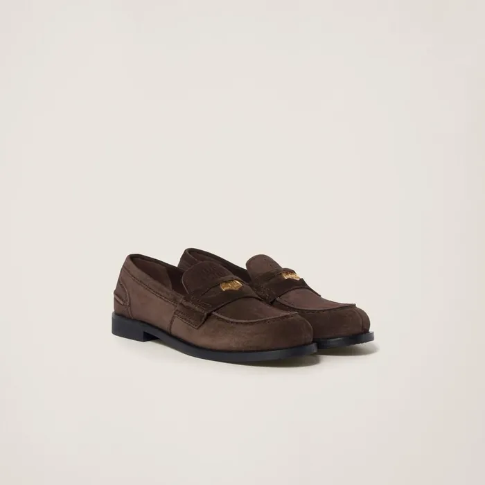 Women Loafers And LaceUps Miu Miu Dark Brown