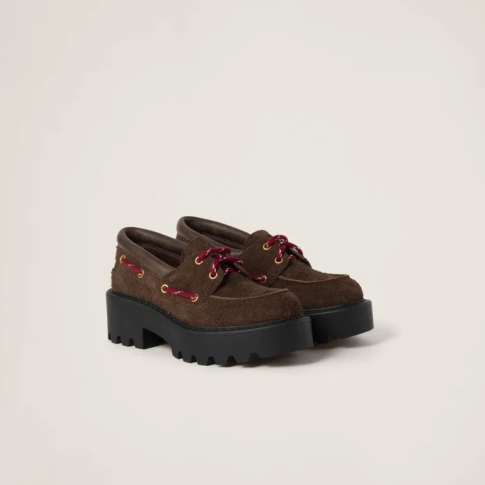 Women Loafers And LaceUps Miu Miu Suede Loafers Sienna