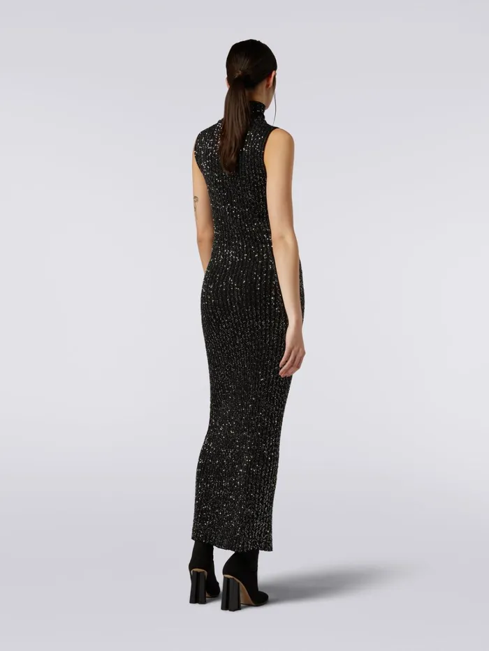 Women Long Dress In Viscose Blend With Sequins Black Missoni Dresses Women Long Dress In Viscose Blend With Sequins Black Missoni Dresses