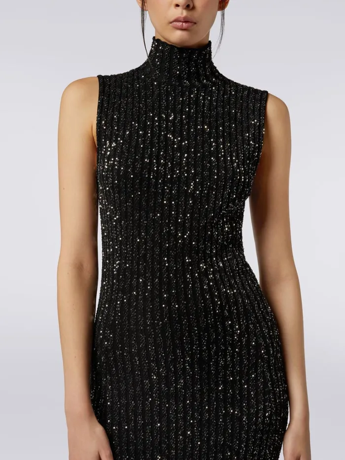 Women Long Dress In Viscose Blend With Sequins Black Missoni Dresses Women Long Dress In Viscose Blend With Sequins Black Missoni Dresses