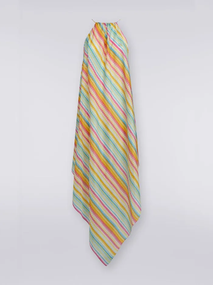 Women Long Foulard Pattern Cover Up In Zigzag Cotton Blend Multicoloured Missoni Beachwear Women Long Foulard Pattern Cover Up In Zigzag Cotton Blend Multicoloured Missoni Beachwear