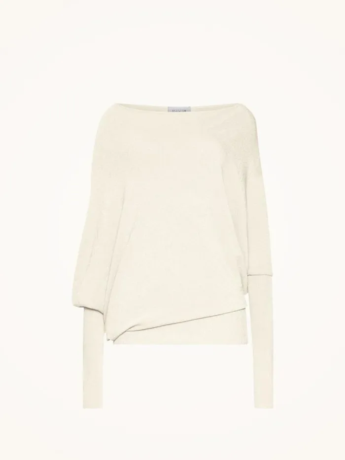 Women Longsleeved Tops Wolford Viscose Knit Top Long Sleeves Ecrue