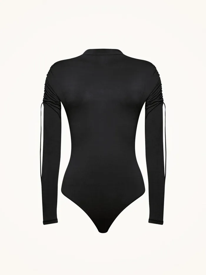 Women Longsleeve Bodies Wolford Crepe Jersey Body Black