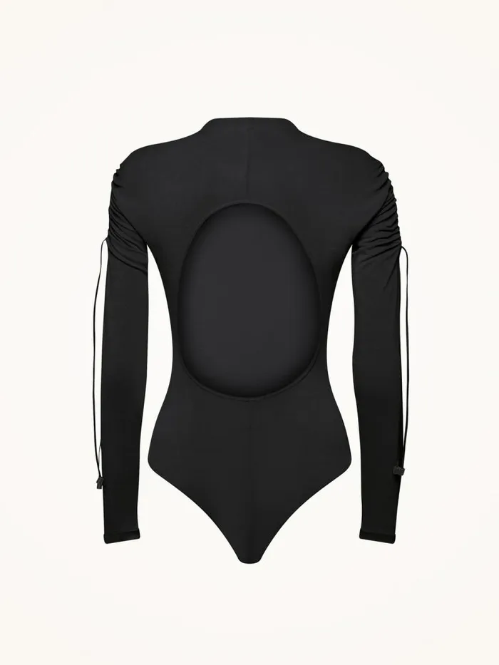 Women Longsleeve Bodies Wolford Crepe Jersey Body Black