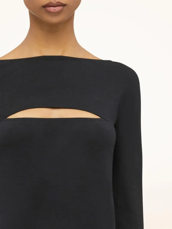 Women Longsleeve Bodies Wolford The Kimono Slit Body Black Women Longsleeve Bodies Wolford The Kimono Slit Body Black