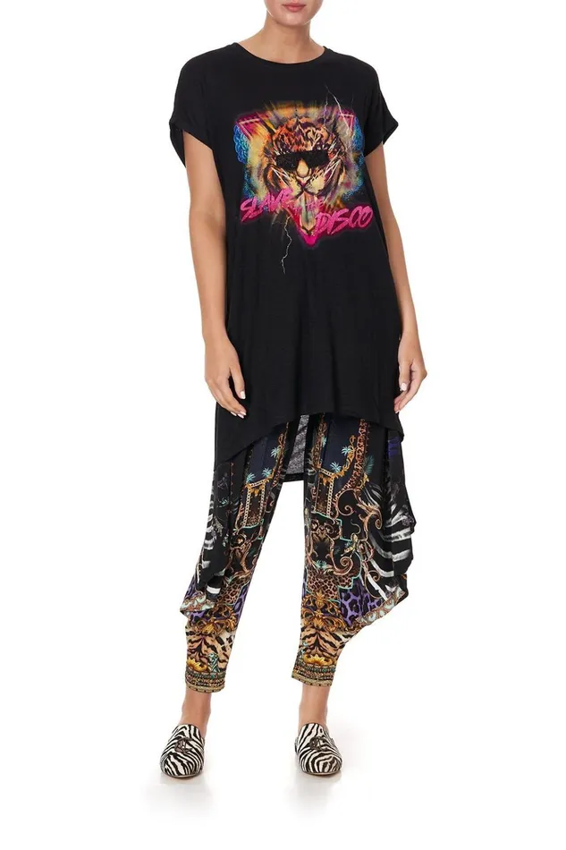 Women Loungewear Camilla Long Scoop Back Hem TShirt Slave To The Rhythm